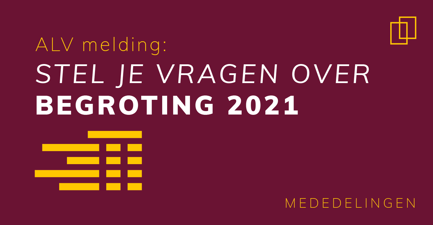 Thumbnail - Geen ALV, vragen over begroting 2021 toch mogelijk