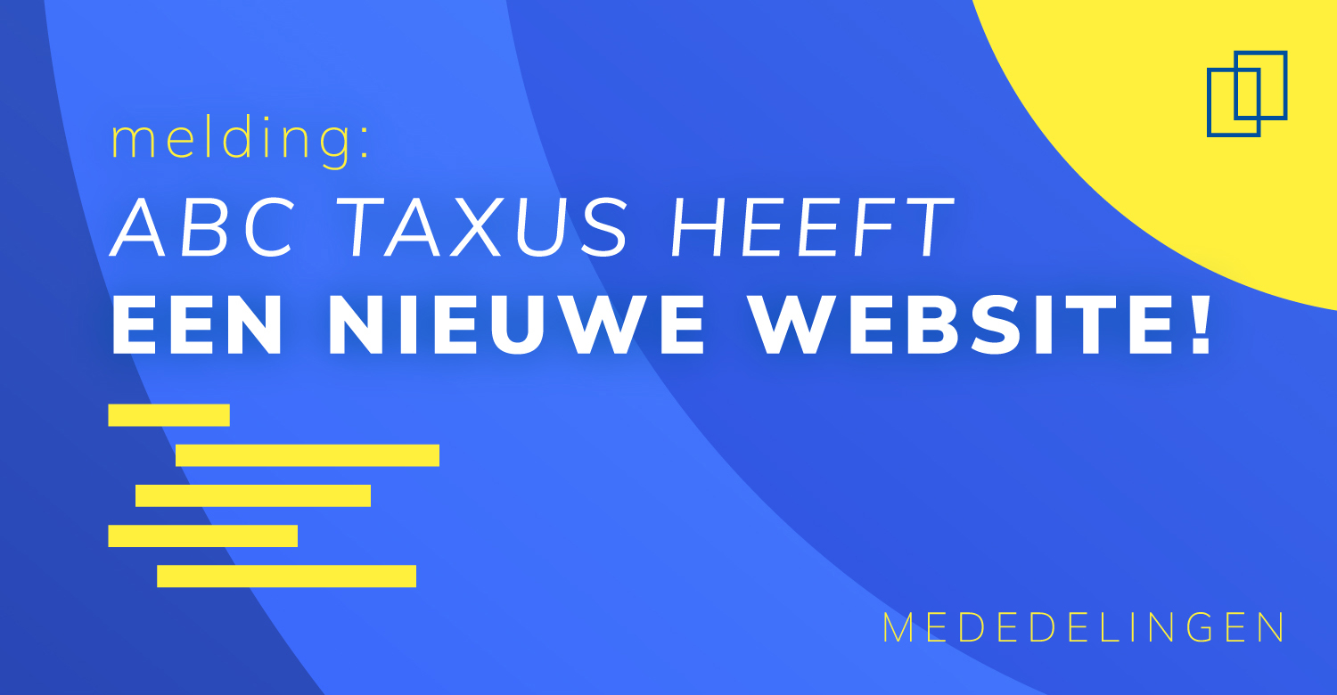 Melding: nieuwe website ABC Taxus